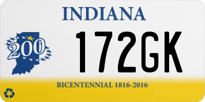 IN license plate 172GK