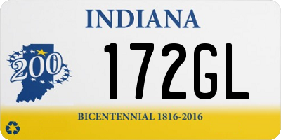 IN license plate 172GL