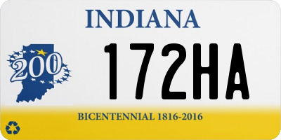 IN license plate 172HA