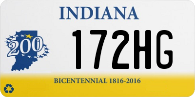 IN license plate 172HG