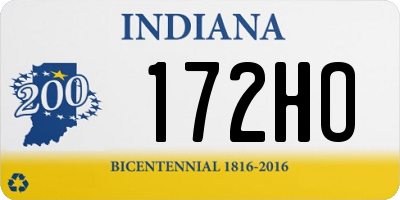 IN license plate 172HO