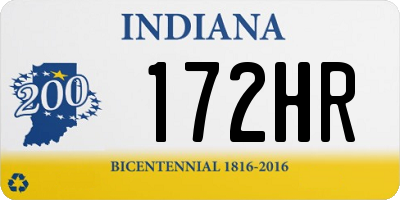 IN license plate 172HR