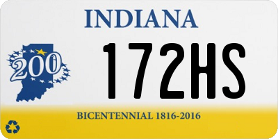 IN license plate 172HS