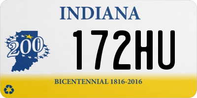 IN license plate 172HU