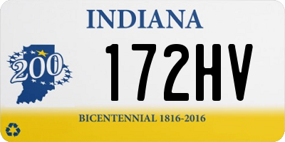 IN license plate 172HV