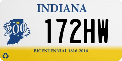 IN license plate 172HW