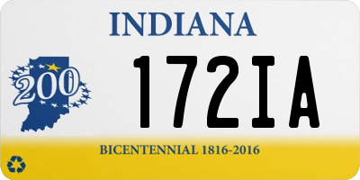 IN license plate 172IA