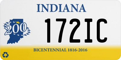 IN license plate 172IC