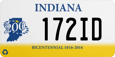 IN license plate 172ID