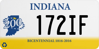 IN license plate 172IF