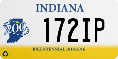 IN license plate 172IP