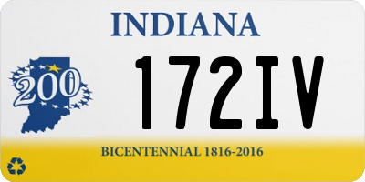 IN license plate 172IV