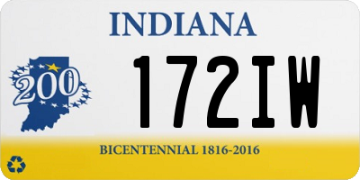 IN license plate 172IW