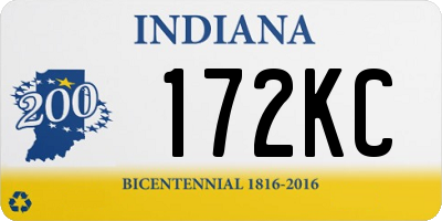 IN license plate 172KC