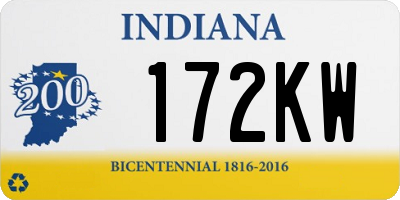 IN license plate 172KW