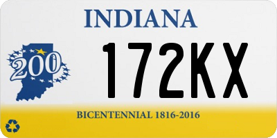 IN license plate 172KX