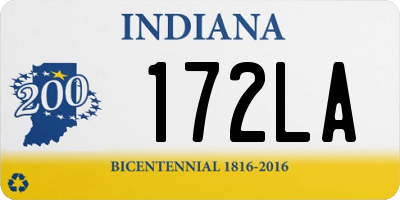 IN license plate 172LA