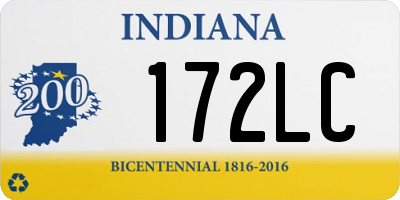 IN license plate 172LC