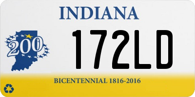 IN license plate 172LD