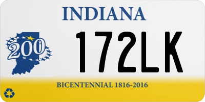 IN license plate 172LK