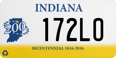 IN license plate 172LO