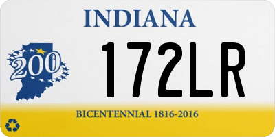 IN license plate 172LR