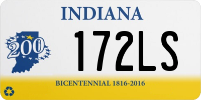 IN license plate 172LS