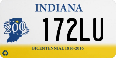 IN license plate 172LU