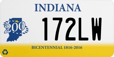 IN license plate 172LW