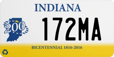 IN license plate 172MA