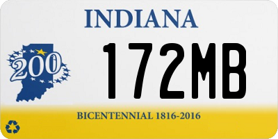 IN license plate 172MB