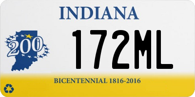 IN license plate 172ML