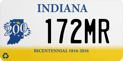 IN license plate 172MR