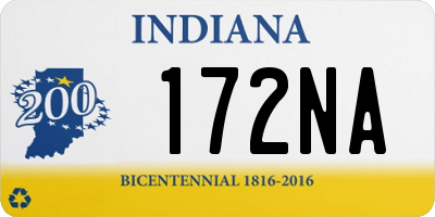 IN license plate 172NA