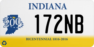 IN license plate 172NB