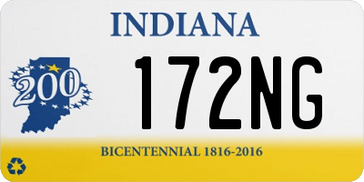 IN license plate 172NG