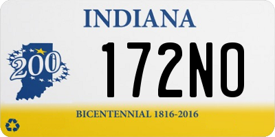 IN license plate 172NO