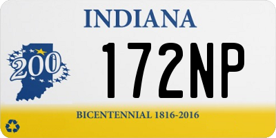 IN license plate 172NP