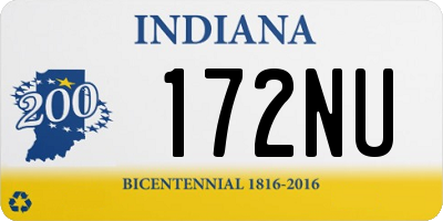 IN license plate 172NU