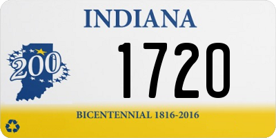 IN license plate 172O