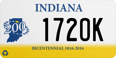 IN license plate 172OK