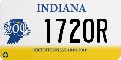 IN license plate 172OR