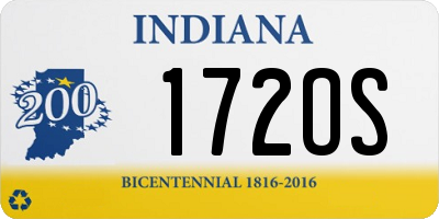 IN license plate 172OS