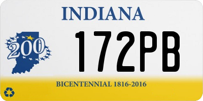 IN license plate 172PB