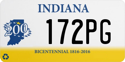 IN license plate 172PG