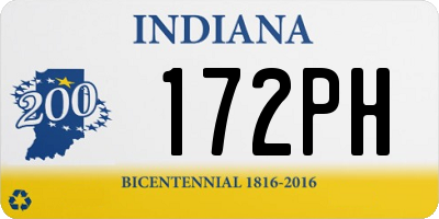 IN license plate 172PH