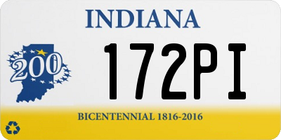 IN license plate 172PI