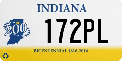 IN license plate 172PL