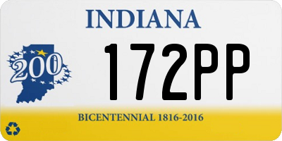 IN license plate 172PP