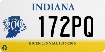 IN license plate 172PQ